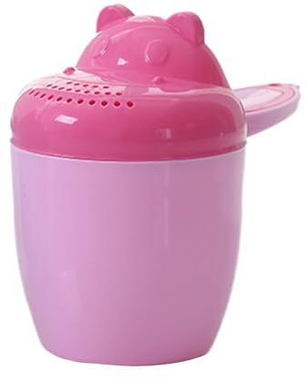 Copa De Baño para Bebé, Enjuagador para Ducha, Seguro Grueso con Diseño Infantil para Niños y Niñas Lavado de Pelo y Cabeza