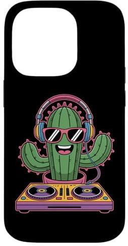 Cactus avec Casque Et Platines Plant DJ Soleil Coque pour iPhone 14 Pro