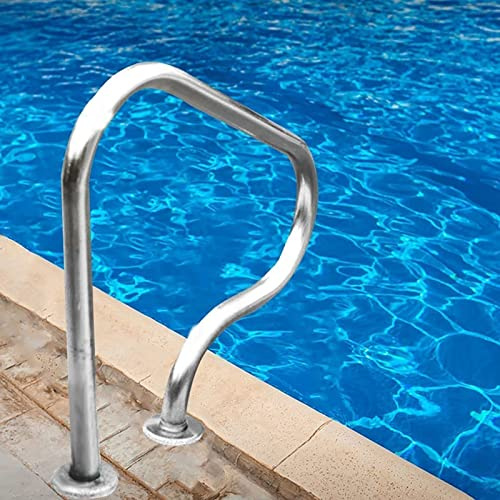 Barandilla de la piscina, 2 piezas de escalera de barandilla for piscina for uso enterrado o escalones.