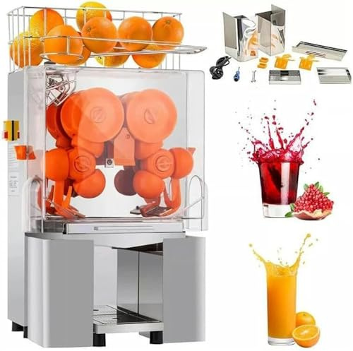 XSDAJSD Exprimidor de Naranjas Comercial de 120 W (22-30 Piezas/min) - para Naranjas, zumos, cítricos y pomelos de 4 a 8 cm, Extractor automático de Zumo de masticación Lenta