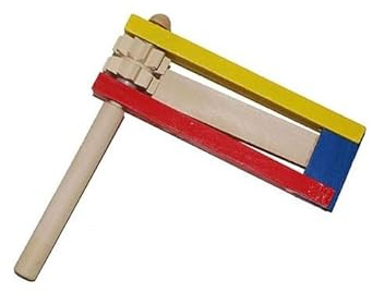 LP Divertissements Crécelle Double en Bois 16cm