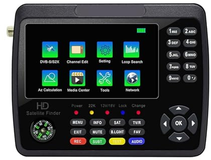 V10 Finder Max Max+ 8MP Palmare Segnale satellitare HD Satfinder DVB-S/S2/S2X/AHD Misuratore di segnale satellitare digitale Facile da localizzare(Max 2)