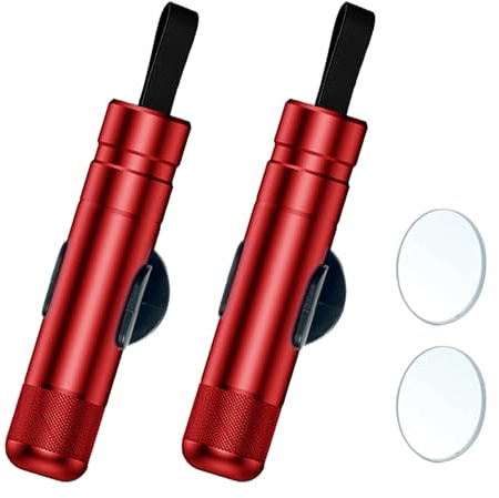 VELAJA 2 PCS Martello di Emergenza per Auto Rompivetro e Tagliacinture, Strumento di Salvataggio Compatto 2 in 1 in Lega di Alluminio con Punta in Tungsteno