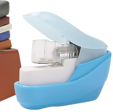 Stapleless Stapler, Portable Compact Stapling Tool, Staple Paper Binder with Metal Punch, Paper Fastening Tool for Office School Classroom Desk, Stationery Accessory, Document Binder for Home Business
