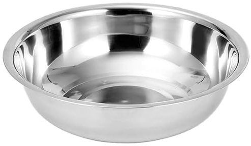 KALLORY Große Edelstahl Schüssel 34 cm, 7 Liter Rührschüssel für Küche | Backen und Salat, Robuste Edelstahlschüssel, Spülmaschinengeeignet, Rostfrei