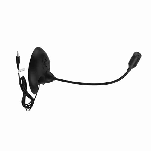 Pongnas Microfono Stereo da Tavolo Flessibile a Collo di Cigno con Tecnologia di Cancellazione del Suono (BLACK)