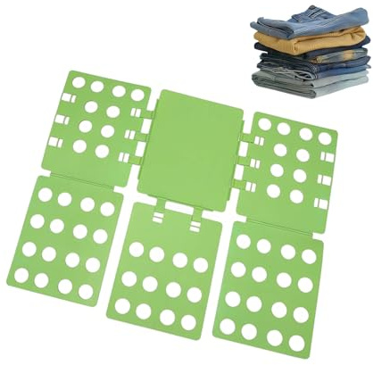 Hinapan 1 planche pliante pour vêtements, t-shirts, vêtements et t-shirts, facile à plier, simple et rapide, en plastique durable, planche pliante pour enfants et adultes (vert tendre)