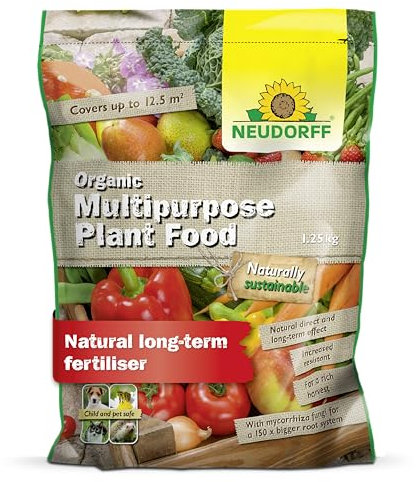 Neudorff Organic Mulipurpose Plant Food, for Tasty Fruit and Vegetables, Rich Harvest of all Garden Plants with Natural Long-Term Effect, 1.25 kg
