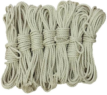 Seilprofi - Shibariseil Bondageseil Hanfseil, naturfarben, 5,5 mm, 7X 8 m - fesselfertig ..