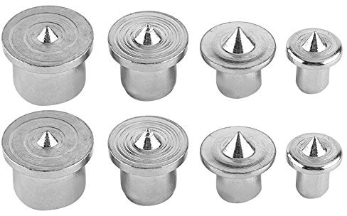8pcs Clavijas de Madera,Tenon Centros de Fijación Clavija de Taladro, Puntos de Centro Clavija de Espigas 6mm 8mm 10mm 13mm (macizo)