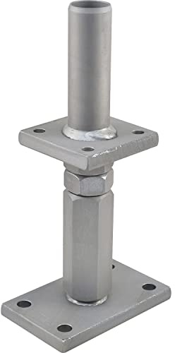 Pitzl Pfostenträger - schwere Ausführung m. Rohr, Verstellbereich 205 mm bis - 300 mm