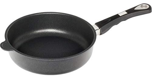 AMT 728-E-Z30-PL Induktion Schmorpfanne ø 28 cm, Höhe 7 cm mit exklusivem langem Stiel, multicolor
