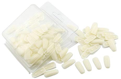 KADS 100pcs Uñas Postizas Falsas Molde para Practicar Mostrar Diseño | Plástico Puntas para Manicura