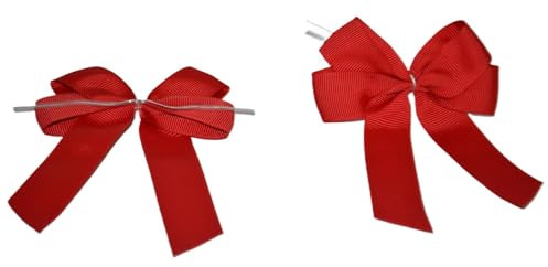 50 oder 100 x Clipschleife, Schleife mit Verschlusstreifen für Nikolausbeutel, Wichtelgeschenk und Nikolaussack