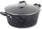 Scoville NEVERSTICK 32cm Stock Pot with Lid, Large Non-Stick Deep Cooking Pot, 8L, Suitable for All Hobs Including Induction, Perfect for Batch Cooking, Dishwasher Safe, PFOA Free, Aluminium, Black