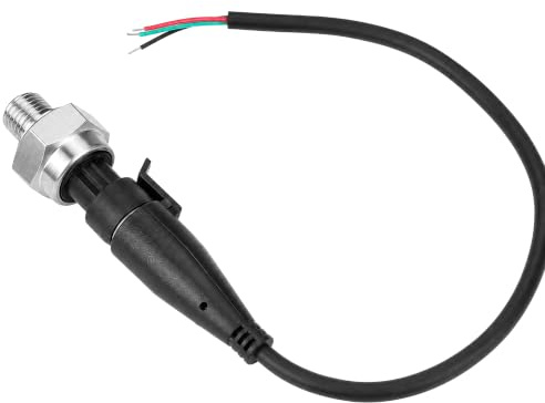 Ausla Pressure Transducer Sensor, 0-100PSI G1/4 Input 5V Output 0.5-4.5V Stainless Steel Pressure Sensor for Water Air Gas Fuel Oil