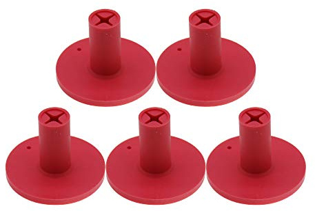 QHALEN Golf Gummi-Teehalter-Set für Golf Driving Range Tee Übungswerkzeug, 5 Stück, rot