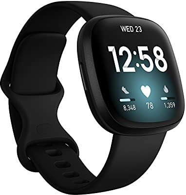 Fitbit Versa 3 - Smartwatch Black/Black Aluminum