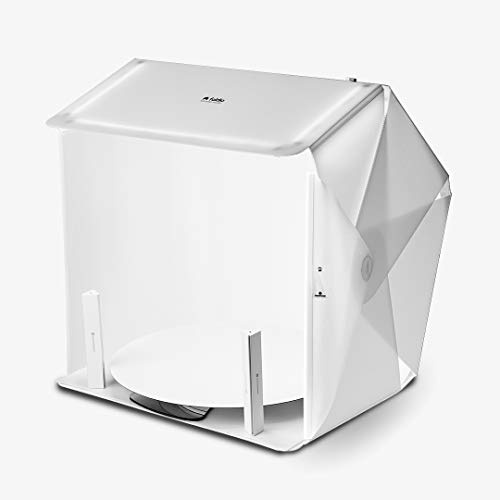 Foldio3 + 360 Studio Fullset (Photo Lightbox 360 Studio with 360 Photography Turntable and 20 Extension Plate Set / 25 Photo Light box / 10 Bluetooth 360 Turntable & 20 Extension Kit included)
