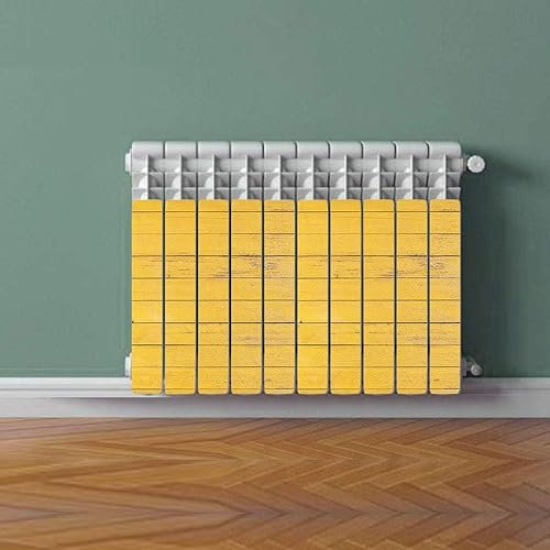 Termosifone WOOD YELLOW Rivestimento Adesivo Laminato Stickers Termosifone Wrapping Interior Design