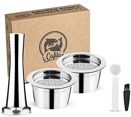 i Cafilcas Nachfüllbare K Fee Pods Wiederverwendbare Edelstahl-Kaffeekapseln Kompatibel mit K Fee Brauern (3 Stück Set)