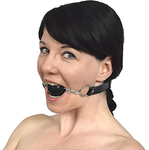 Honeylust Chaîne en métal verrouillable sur la balle en silicone - Bâillon buccal bondage fétiche bouche gag - Jouet sexuel