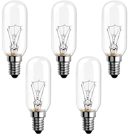 E14 Dunstabzugsbirne 220V T25 Dimmbar, 320LM Warmweiß 2700K, E14 Kleine Schraubsockel Pygmäenlampen für Dunstabzugshaube, Kühlschrank, Deckenleuchte, 5 Stück