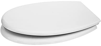 Inbagno Copriwater Compatibile Dolomite Perla, in Termoindurente Bianco, Completo di Cerniere in Acciaio Cromo