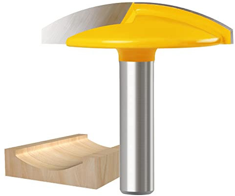 WSOOX Horizontaler Kronenfräser mit 8 mm Schaft, Kronenkappen-Fräser, Fräser für kleine Schüsseln (1-3/4 Breite, 1-1/2 Radius)