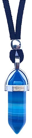 ASTER ALHELÍ Pendentif Homme et Femme avec Pierre Naturelle – Collier Sautoir Artisanal Fait Main, Bijou en Pierre Naturelle au Style Bohème, Idée Cadeau
