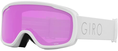 Giro Moxie Asian Fit Women's Snow Goggle - White Core Light Strap with Amber Pink/Yellow Lenses