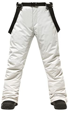 Skihose Herren -30Celsius Warme Paar Schneehose Winter Ski Snowboard Hose Mann Weiß XXL