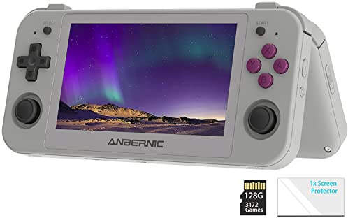 RG505 Handheld Game Console Android 12,Unisoc Tiger T618 Built-in 128G Pre-Loaded 3172 Games,Gyroscope Sensor and 4.95 inch OLED Touch Screen
