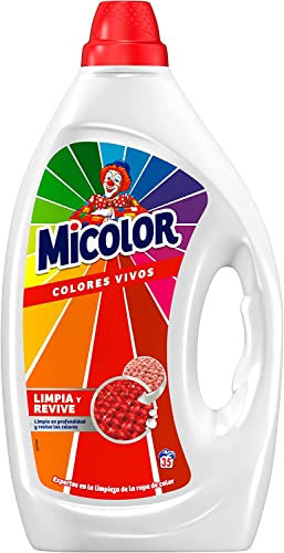 Micolor Gel Colores Vivos (35 lavados), detergente líquido para lavadora con tecnología recupera colores, jabón para ropa de color
