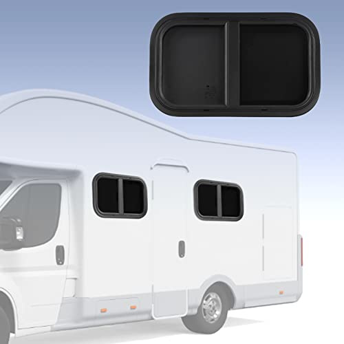 Aramox Fenetre Van Aménagé Fenêtre de Camping-car, Fenêtre de Camping-car à Glissière Horizontale de 535 X 335 Mm, Fenêtre de Camping-car à Coin Rond étanche, avec Moustiquaire Amovible