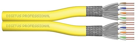 Digitus DK-1743-A-VH-D-1 Cavo Di Rete Giallo 100 M Cat7a (cat 7 S-Ftp Duplex Cable 1000m - 1500mhz Dac Awg22/1 Yellow)