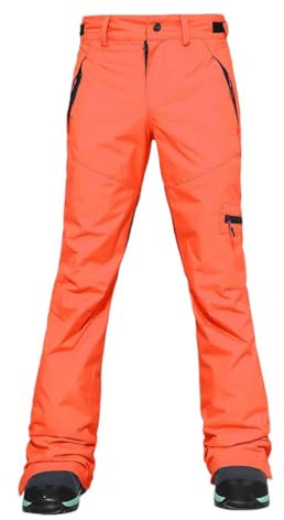 Damen Outdoor Camping Wandern Sport Skihose Winddicht Warm Schneehose Winter Snowboard Hose, Orange, 42