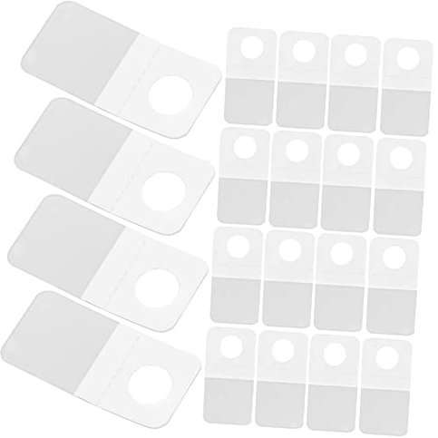 KOMBIUDA 200stücke Selbstklebende Pvc Aufhänger Transparent Hängende Sticker Haken Mit Rundloch Für Verkaufsdisplay Büro Zuhause Retail Präsentation