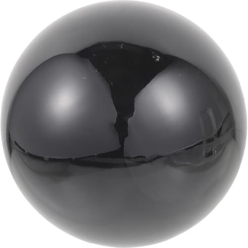 Amosfun Boule de Jardin Performance de Luminosité Optimale en Acier Inoxydable Noir Finition Miroir pour Décoration Chic de Table ou Pelouse