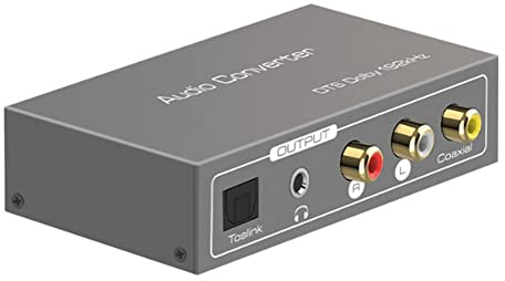 Janasiba Convertidor de Audio MultifuncióN de 192 KHz, para ARC Toslink Optical SPDIF Coaxial una 3.5 Mm Jack AUX Adaptador de Audio Coaxial