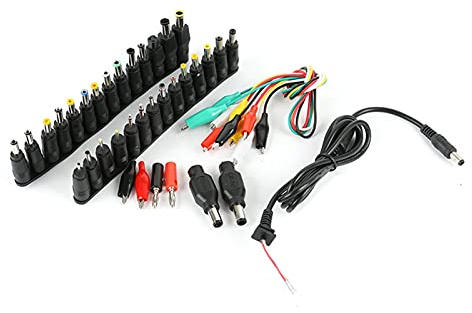 Fuente de alimentación de CC variable 39pcs / set CORRIENTE CONTINUA Cuaderno de la computadora portátil universal de la fuente de alimentación AC DC Enchufe del conector del cargador de gato AC DC Ad