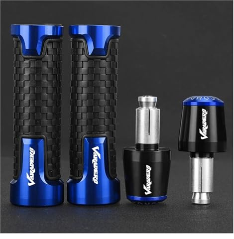 ENGEBS Motorrad Griff Abdeckung Für Hon@&da XL1000V Varadero XL1000 XL125 V XL 1000 125 Varadero Motorrad-Lenkergriff Lenkergriff-Endstück Anti-Vibrations-Stecker(Blue Black Blue)