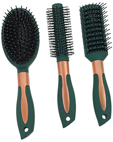 WEKADRIN 3pezzi Spazzola Per Set Di Pettini Curvi Ventilati Per Districare e Modellare Accessorio Per Dei Con Setole Morbide e Massaggianti e Asciutti
