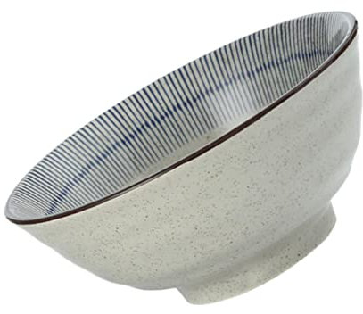 KICHOUSE 1pezzi Ciotola Ramen Ceramica Stile Giapponese Grande Apertura Per Zuppe Insalate Noodles Cereali Uso Domestico Facile Da Pulire