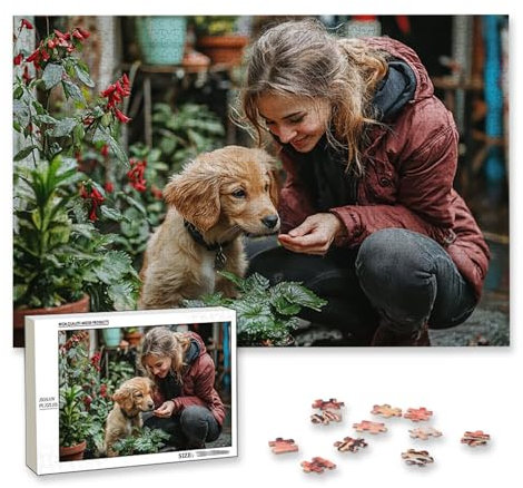 Personalisiertes Puzzle mit Eigenem Foto, Personalisiertes Puzzle 5000 Teile Erwachsene, Gestalte Selbst Holzpuzzle mit Bild, Fotopuzzle mit Benutzerdefiniertes Geschenkbox, für Geschenke, Deko, O-8
