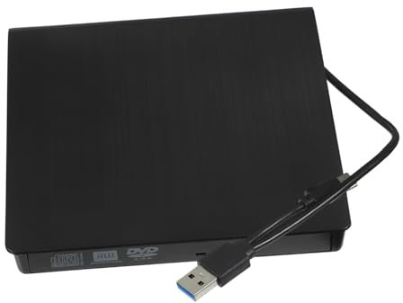 KOMBIUDA Unità Cd Esterna Unità Dvd Esterna Lettore Dvd Per Pc Riproduzione Stabile Compatibilità Ampia