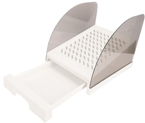 Asixxsix Kattramp för Kullbox Förhöjda, Justerbar Höjd Kattlitter Ramp för Kattlådor, Non Slip Cat Kullsteg med Lådbafflar, för små och äldre Katter (Vit)