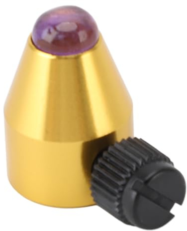 Accessorio per i piedi della forcella di sintonia, supporto per la forchetta di sintonia in lega di alluminio con base di cristalli per alleviare lo stress di meditazione (Crystal viola)
