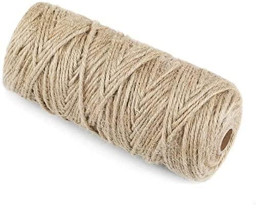 LCUVIMPEX Cordel de Yute Natural, Cuerda de cáñamo 2 mm Grosor y 100 m, Color Lino Natural, for Manualidades decoración jardinería