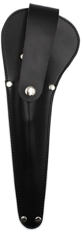 Leather Plier Holster - PU Leather Secateurs Sheath with Safety Lock Belt Holder for 9/10 Inch Secateurs Protective Tool Box for Gardening Black